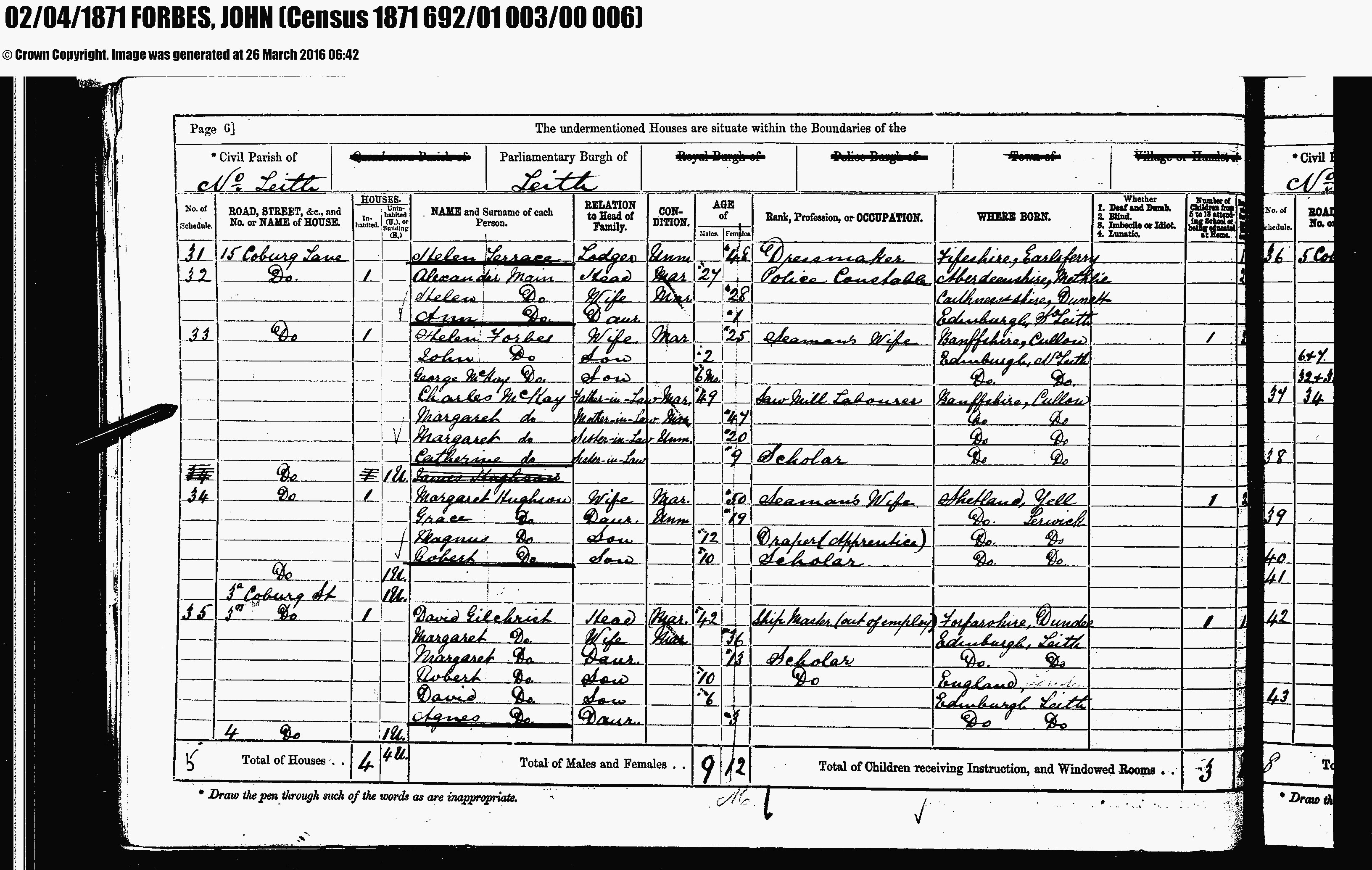 McKay, Charles 1822-  1871 Census, Linked To: <a href='i165.html' >Charles McKay 🧬</a>